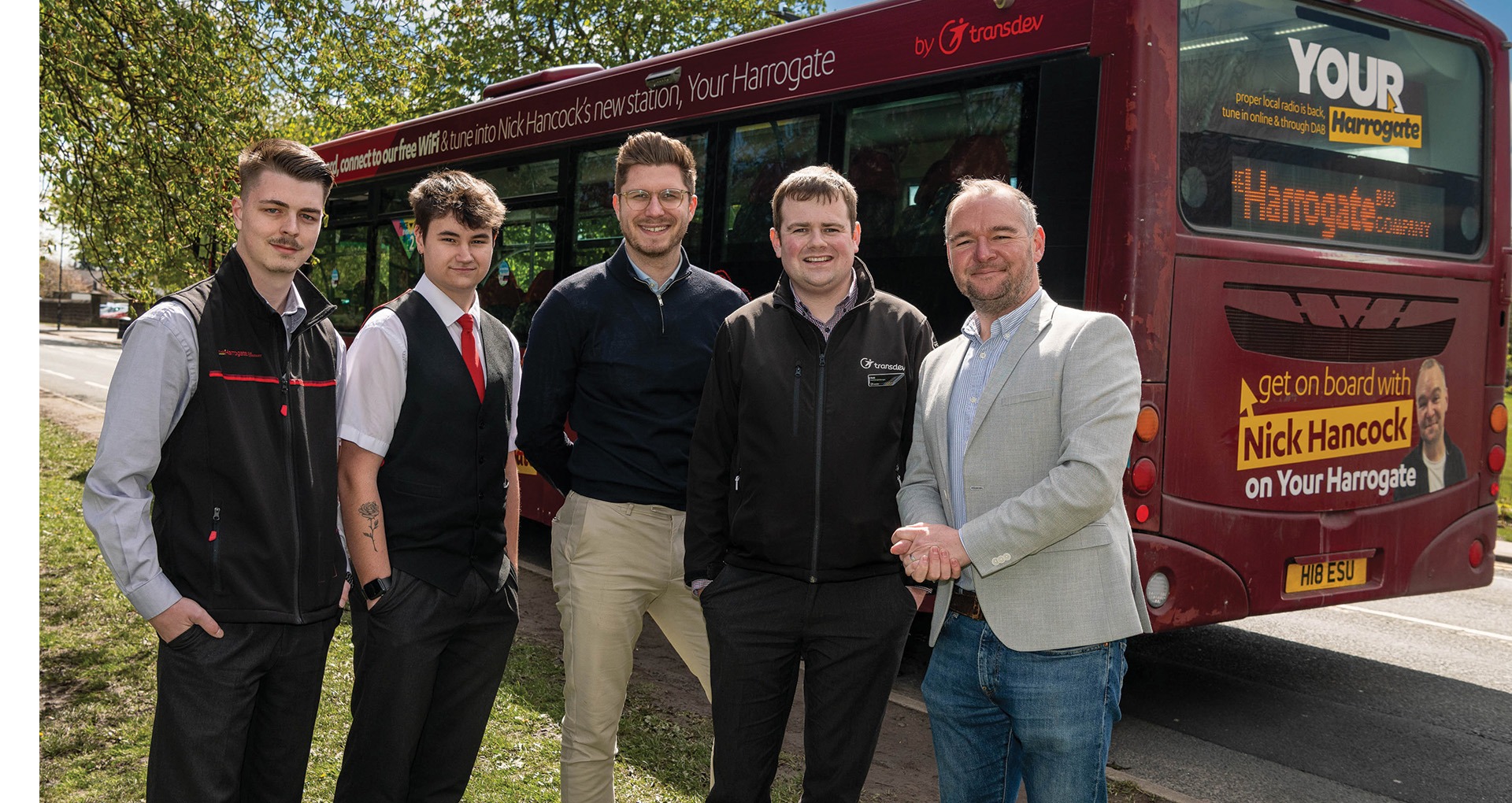 The Harrogate Bus Company unveils specially liveried bus to promote tuning in to Your Harrogate on the move