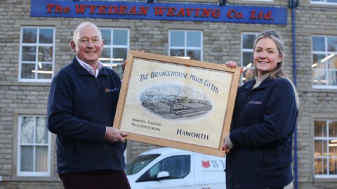 Picture :  Lorne Campbell / Guzelian
Refurbishment work done to the outside of Wyedean Weaving, Haworth, West Yorkshire, and installation of solar panels.
Robin Wright, and daughter, Susannah Walbank.
PICTURE TAKEN ON WEDNESDAY 6 DECEMBER 2023.